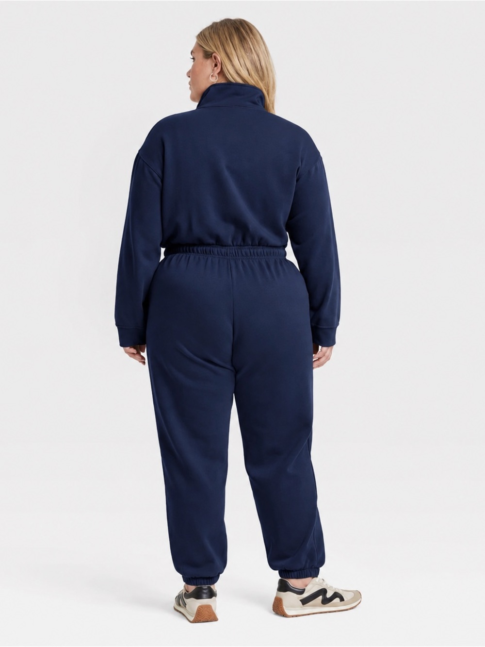 Universal Thread Navy Zip-Front Jumpsuit - Picture 2 of 9
